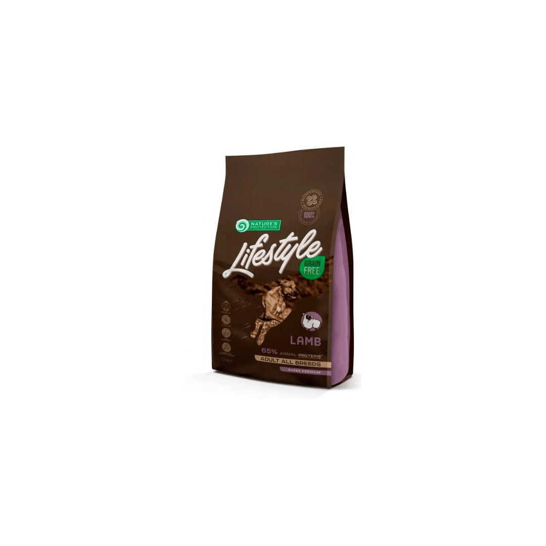 Ração para cães Nature's Protection Lifestyle com cordeiro, 1,5 kg