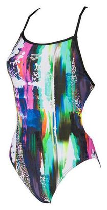 Maillot de Bain une piece Femme ARENA Vivid Booster Rose Noir