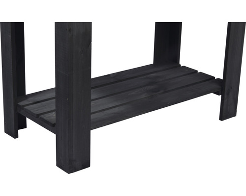 Verhoogde tuinbak op palen Dobar Auvergne incl. beplantingsliner 80 x 40 x 78 cm antraciet