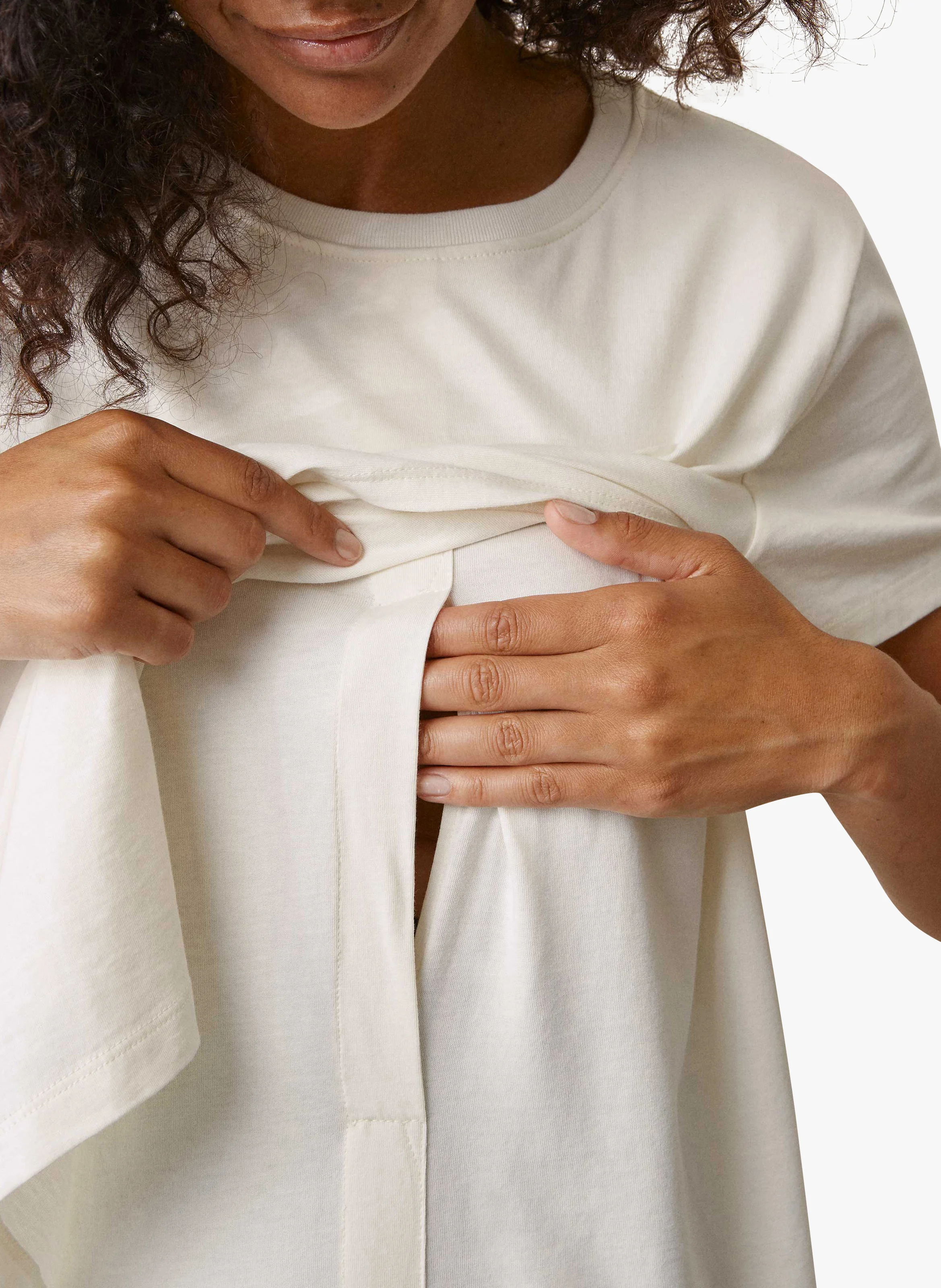 Tee-shirt col rond en coton bio| Blanc
