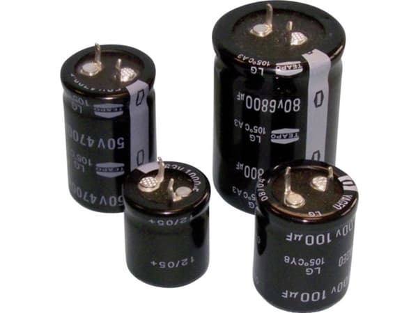 Teapo SLG338M063S1A5Q50K Elektrolytisk kondensator SnapIn 10 mm 3300 µF 63 V 20 % (Ø x H) 22 mm x 50 mm 1 stk.