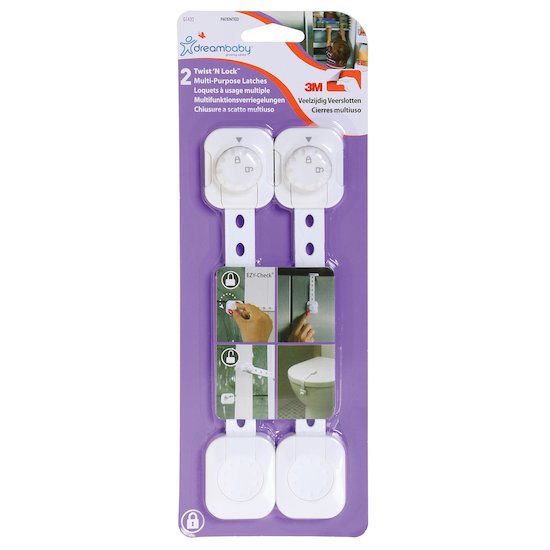 Lot de 2 loquets multifonction Twist'n Lock   de               Dreambaby
