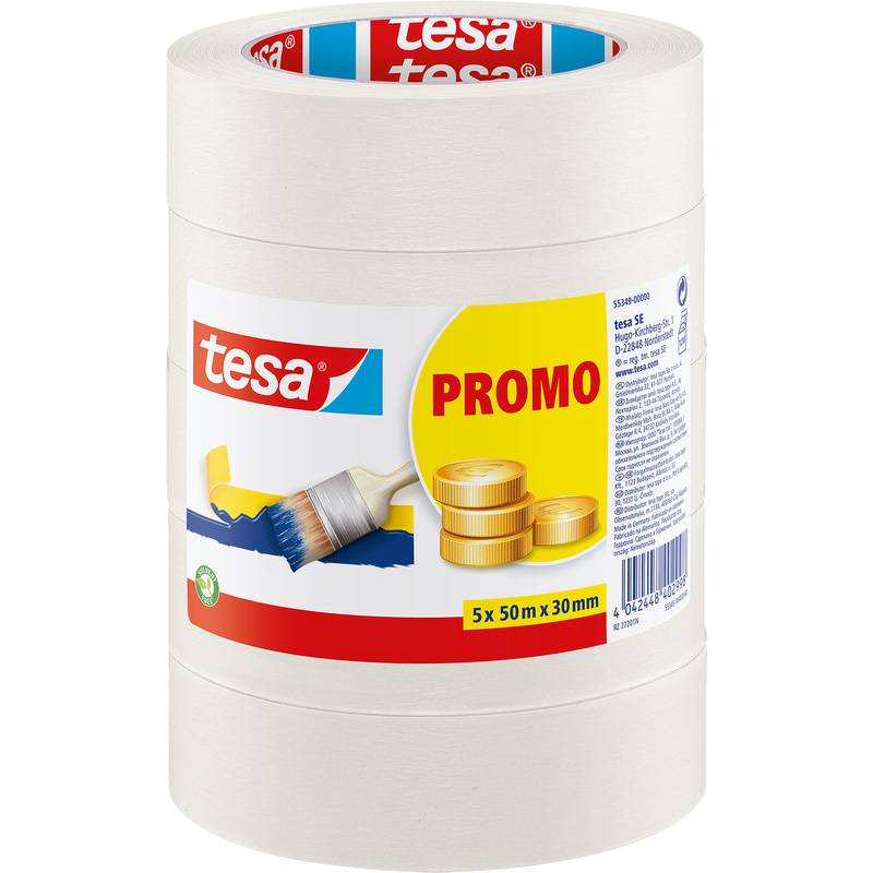 Tesa PRO set universele afplaktapes 5x 30mmx50m