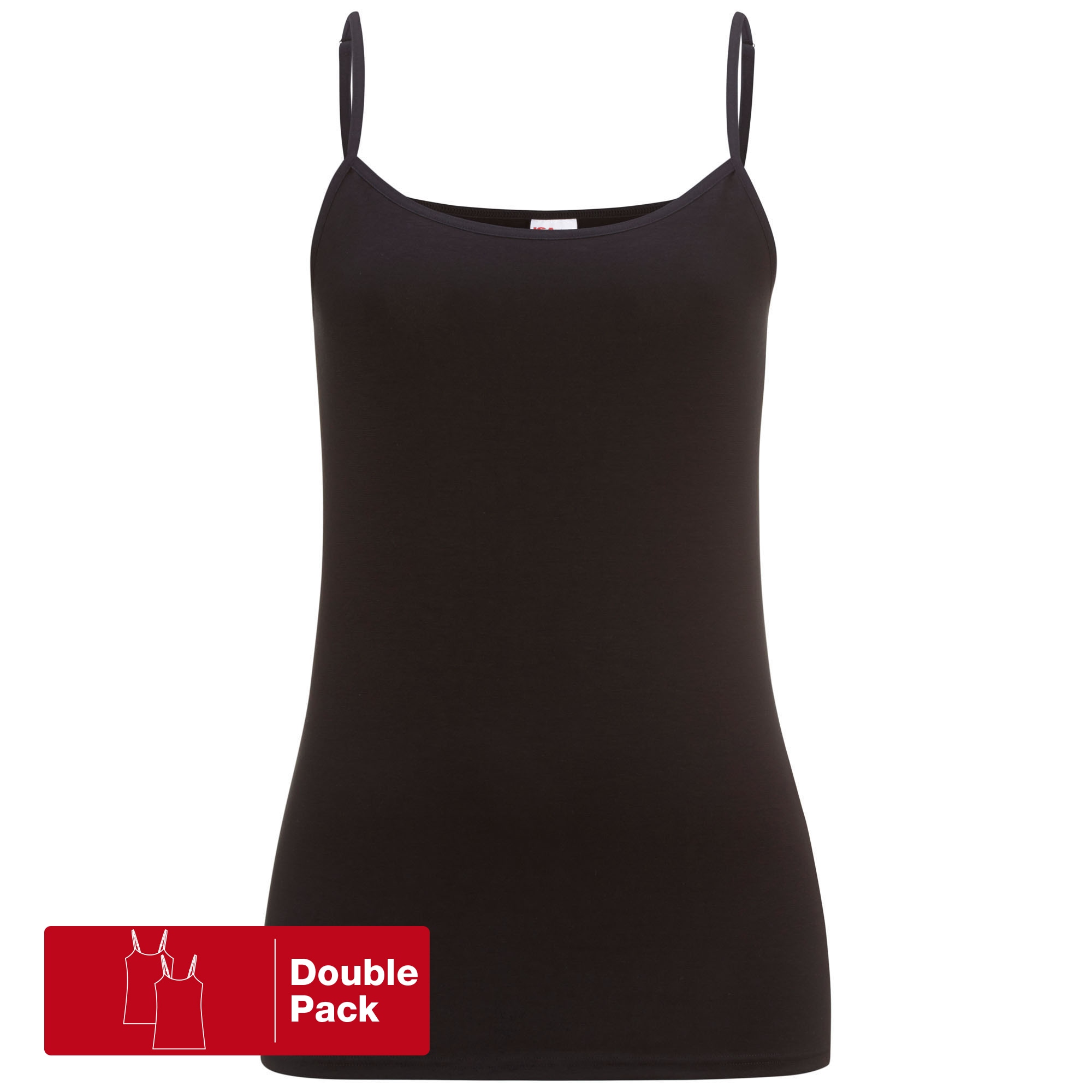 ISA Bodywear Unterhemd »Spaghetti Top 717102, Doppelpack«, 2 Stk.