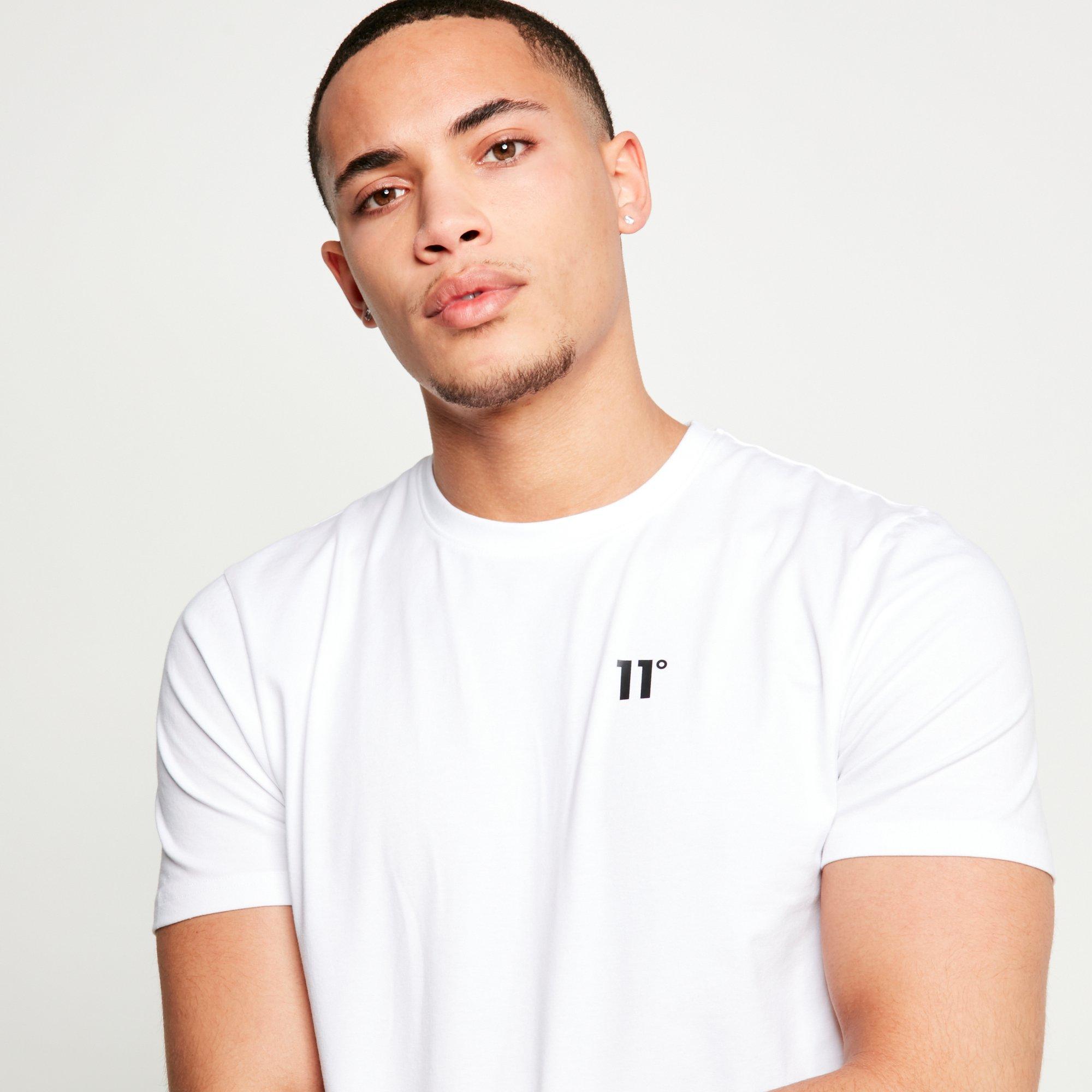 11 Degrees 11D 3 Pack Essential Muscle Fit Short Sleeve T Shirts