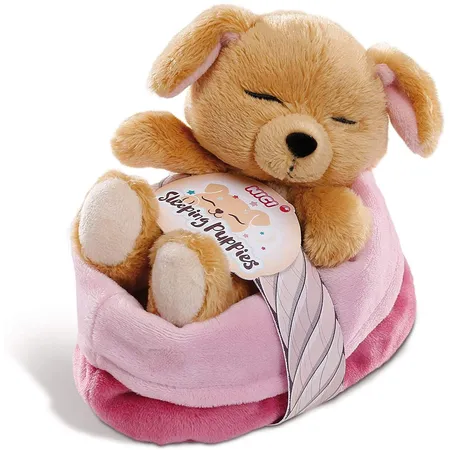 NICI Sleeping Puppies hellbraun, 12 cm