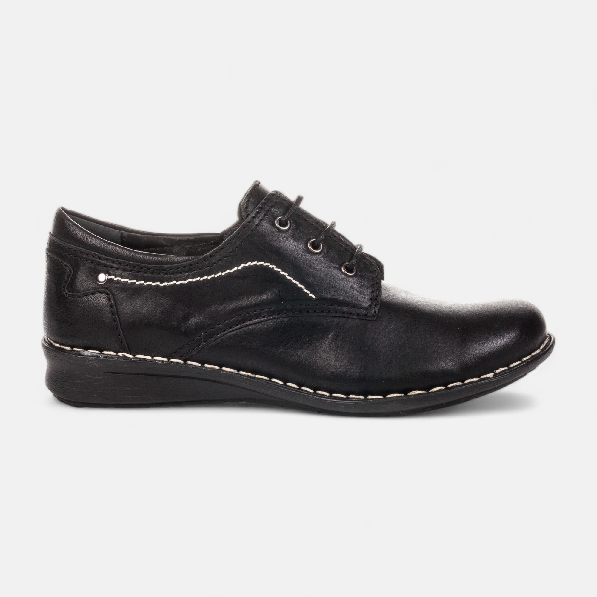 Derbies Femme en cuir noir