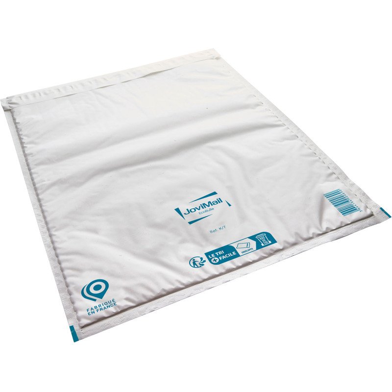 Pochette matelassée bulles d'air JoviMail Eco Bulle plastique blanc