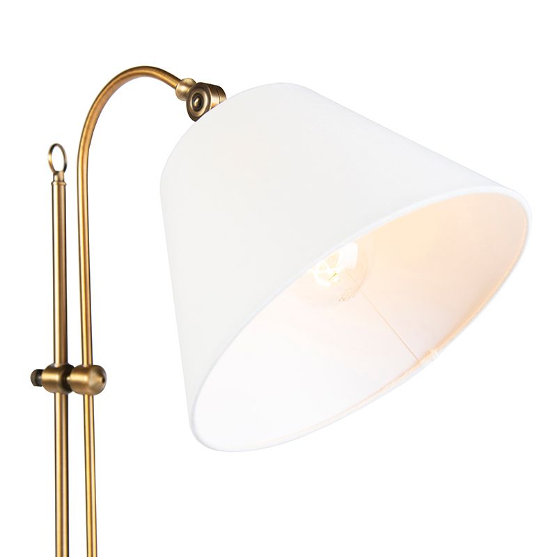 Smart klassieke vloerlamp brons met wit incl. Wifi A60 - Ashley