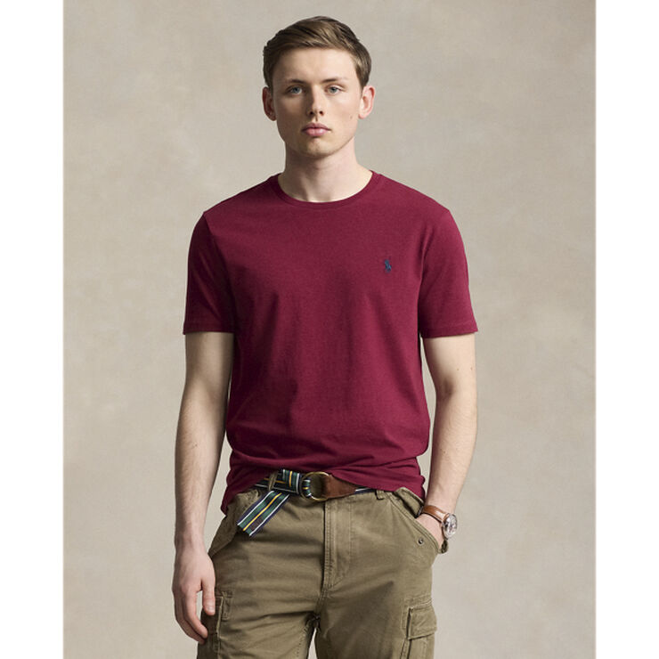 Polo Ralph Lauren Custom Slim Fit Jersey Crewneck T-Shirt Vintage port heather/c7587