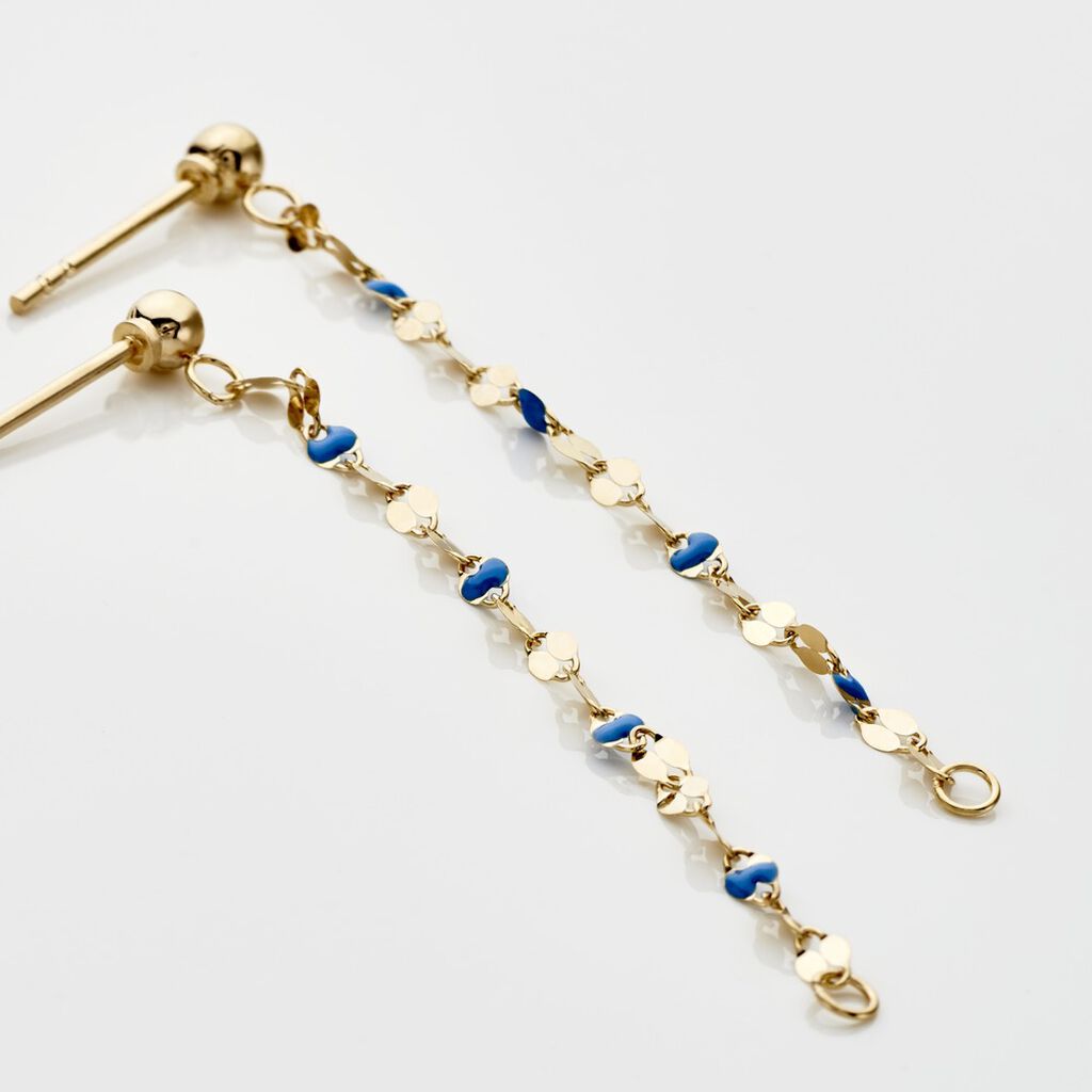 Boucles D'oreilles Pendantes Or Jaune Asteria