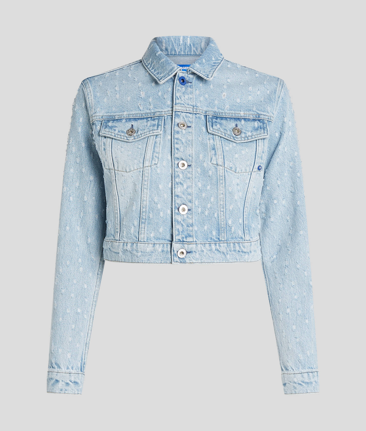 VESTE EN DENIM BOUCLÉ - Boucle bleue lavée