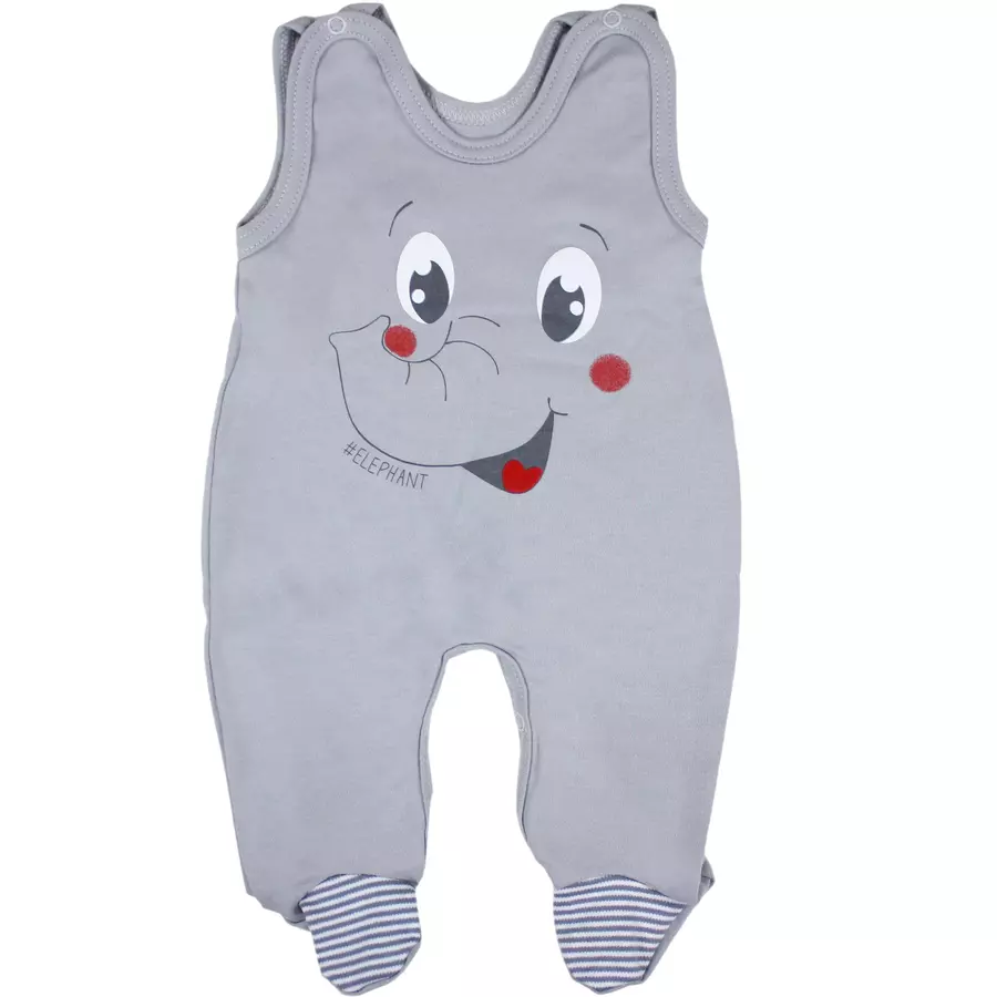 TupTam Baby Unisex Strampler-Set mit Aufdruck Spruch 2-tlg grau-kombi