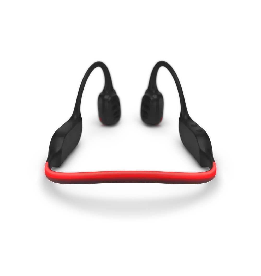 Philips GO Sports Open Ear Koptelefoon met LED Zwart/Rood