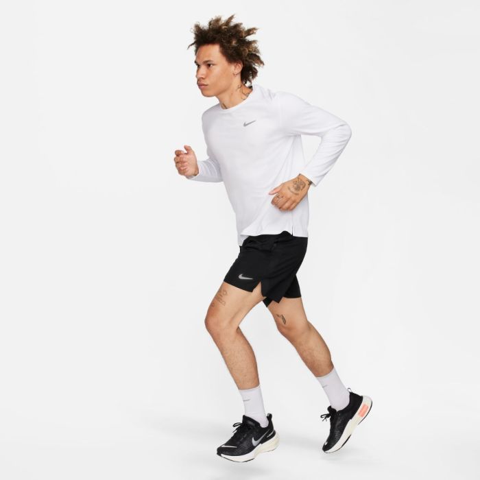 Nike Herre T-shirts Dri-FIT UV Miler Long Sleeve Tee Hvid