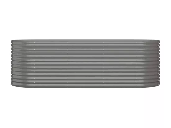 Lit surélevé de jardin Acier enduit de poudre 224x80x68 cm gris