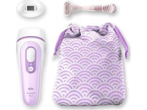 Braun Silk-expert Pro 3 PL3132 - Hårfjerningssystem - hvid/lilla - med Venus Divine barbermaskine