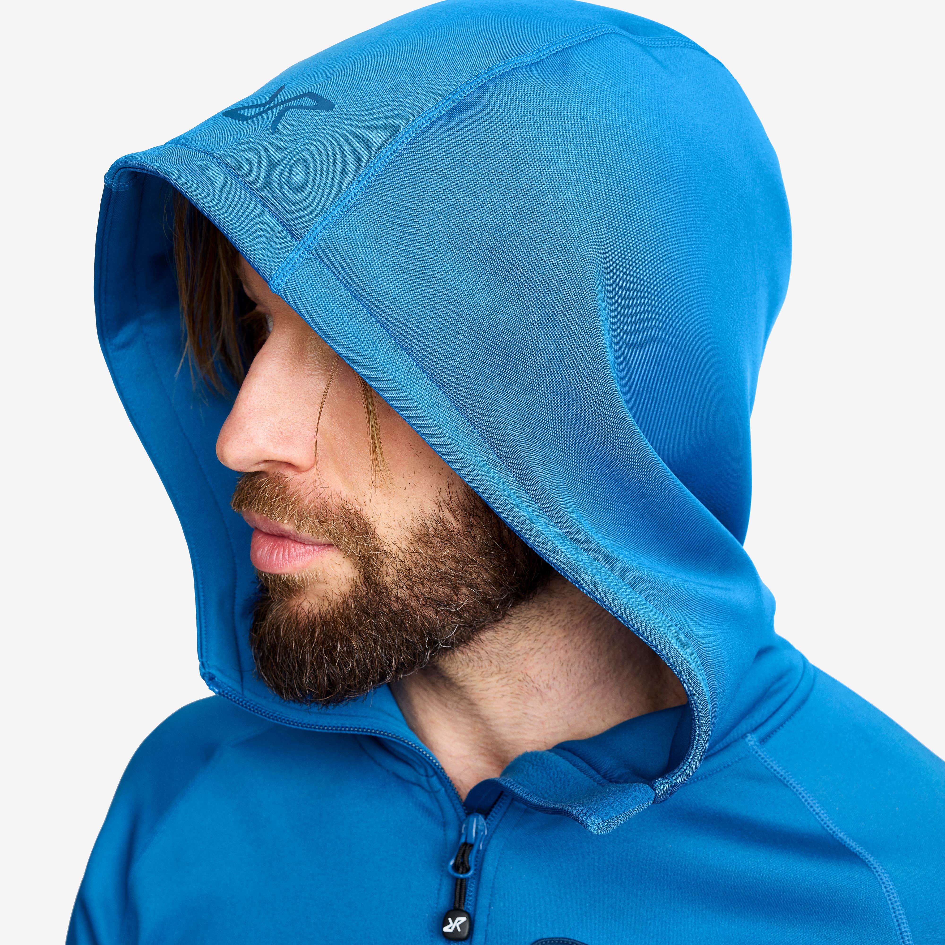 Evolution Stretch Fleece Hoodie Herre Classic Blue