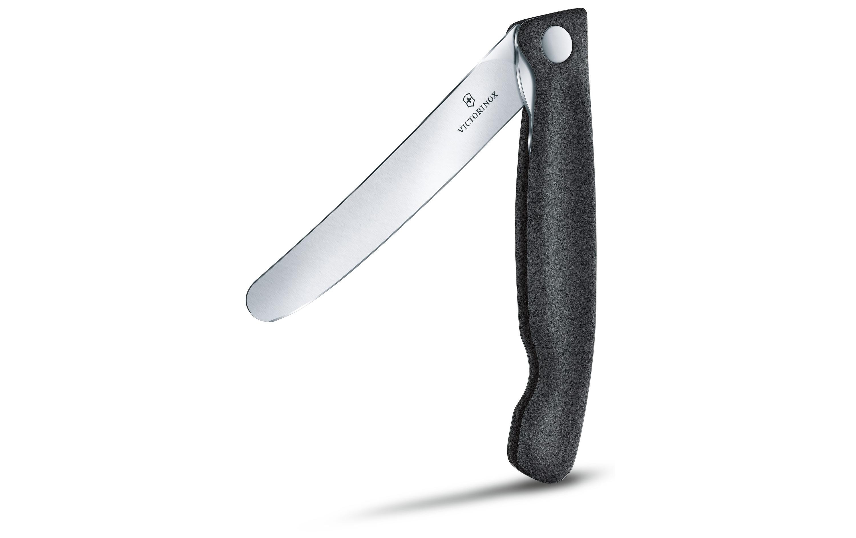 Gemüsemesser Swiss Classic SchwarzSchwarzes, faltbares Rüstmesser 11 cm
