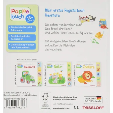 Tessloff Mein erstes Registerbuch: Haustiere