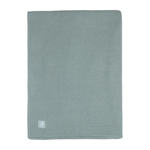 Jollein Basic Knit Ledikantdeken 100 x 150 cm Forest Green / Fleece