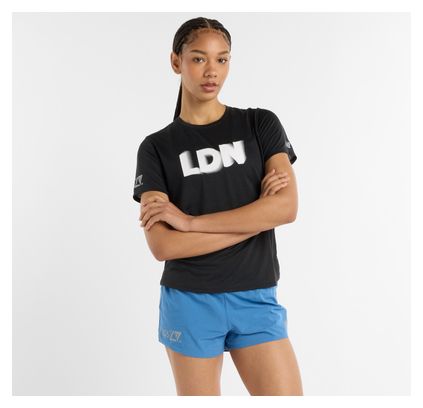 Maillot manches courtes New Balance Athletics London Noir Femme