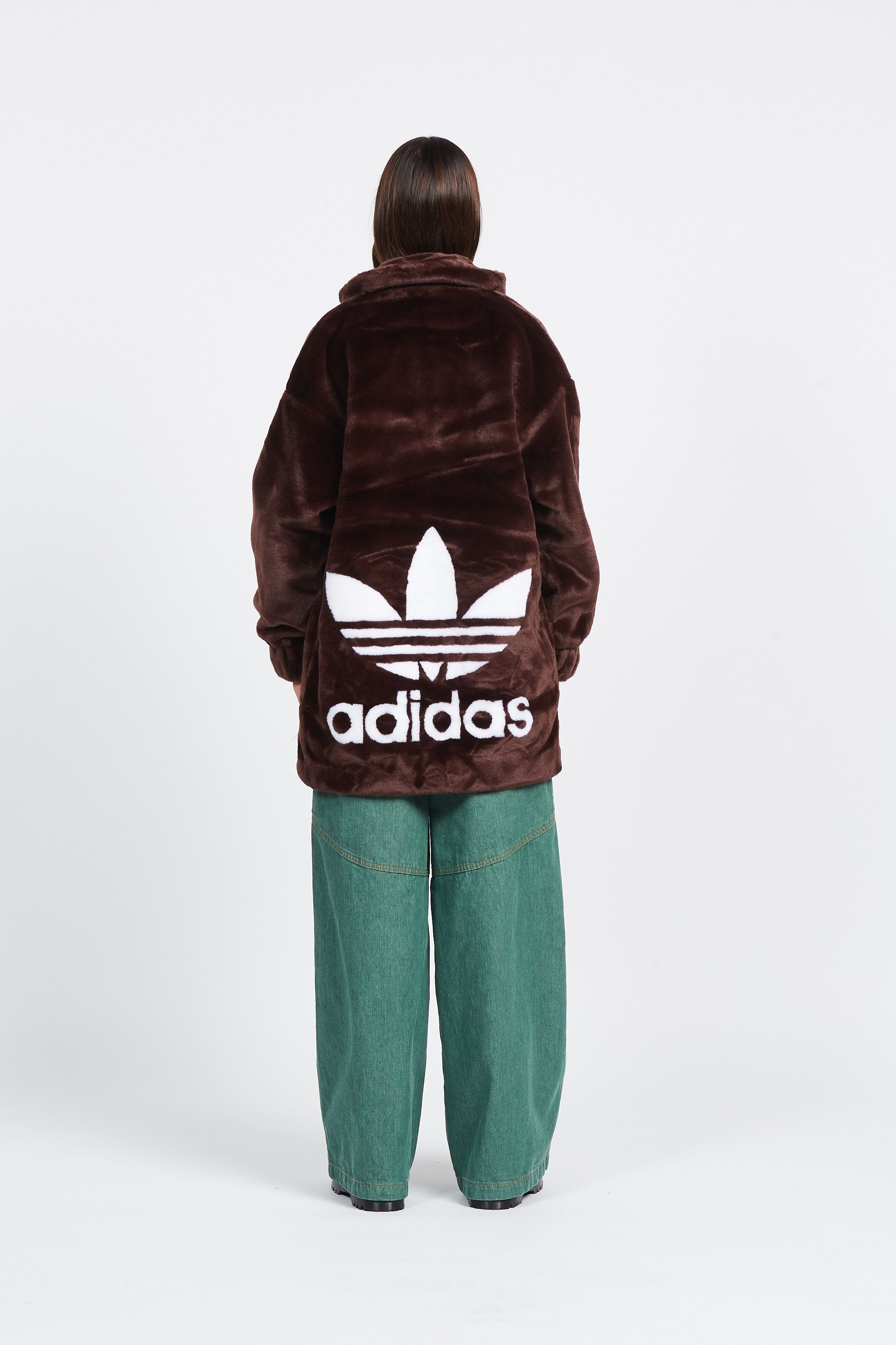 ADIDAS Veste FAUX FUR JACKET Marron