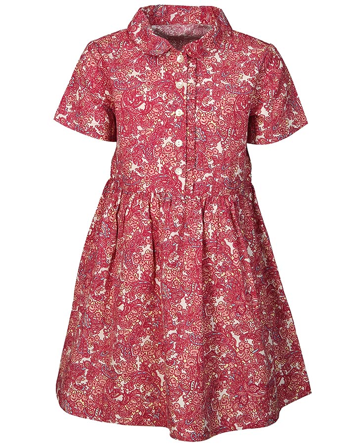 Kleid TINY PAISLEY in bordeauxviolett