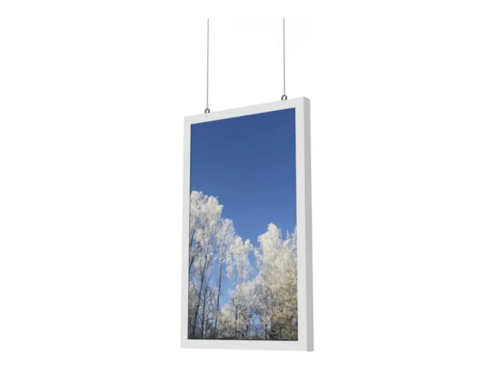 HI-ND - Komponenter til montering (etui) - portræt - for digital skiltning LCD-panel - metal - hvid, RAL 9003 - skærmstørrelse: 49