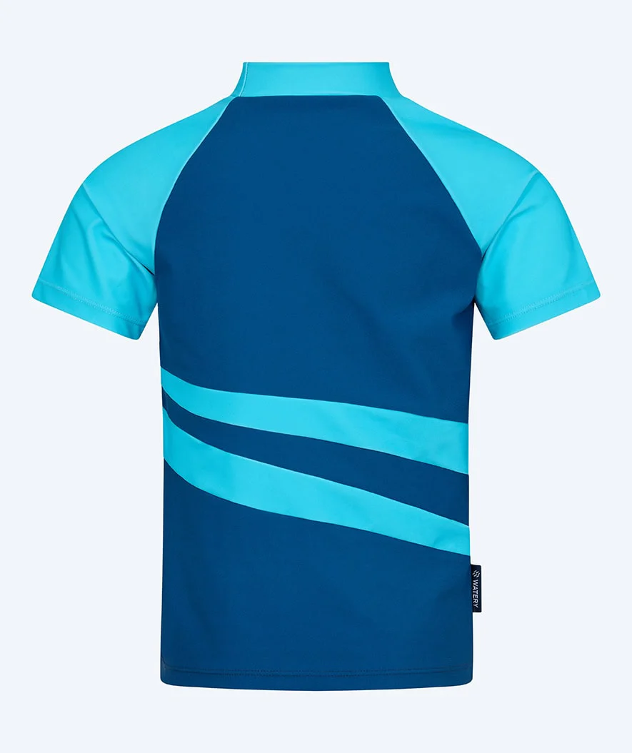 Watery UV-trøje til børn - Manami Kortærmet Rashguard - Atlantic Blue