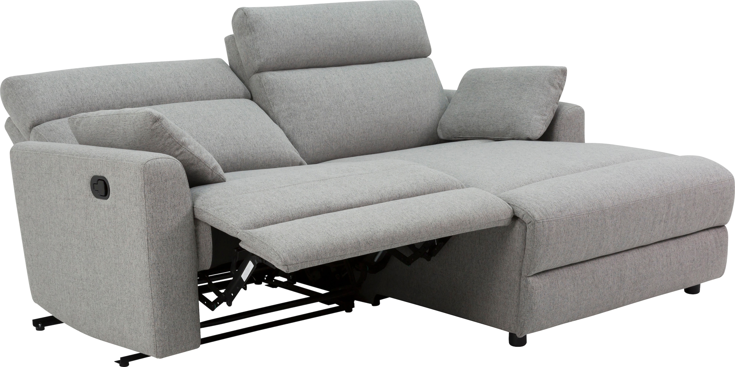 GOODproduct Ecksofa »JENNA, L-Form,  209cm, manuelle u. elektrische Funktion, mit USB A/C,« Liegefunktion 105°-150°, Federkern, Struktur fein