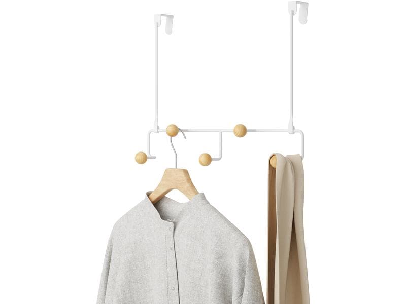 Umbra Türgarderobe Estique 5 Haken, Weiss Garderobe für die Tür