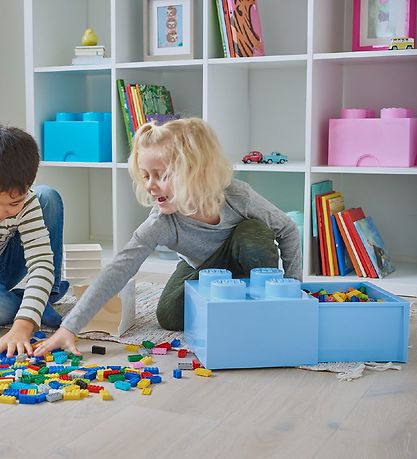 LEGO? Storage Opbevaringsskuffe - 4 Knopper - 25x25x18 - Lyseblå