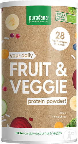 Purasana Fruit & Veggie Végan Protéines Poudre Pot 360g