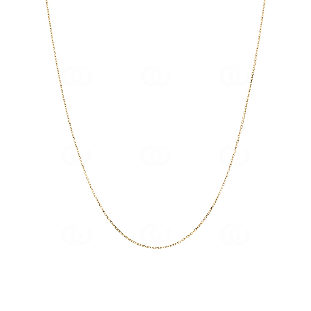 Ankerkette geschliffen 750/18 K Gelbgold 0.9mm