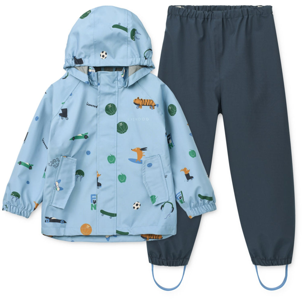 Køb LIEWOOD Fun / Beach Blue Pedia Regntøj Sæt