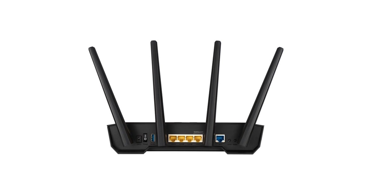 ASUSTUF Gaming AX3000 V2 router  (Zwart/geel)