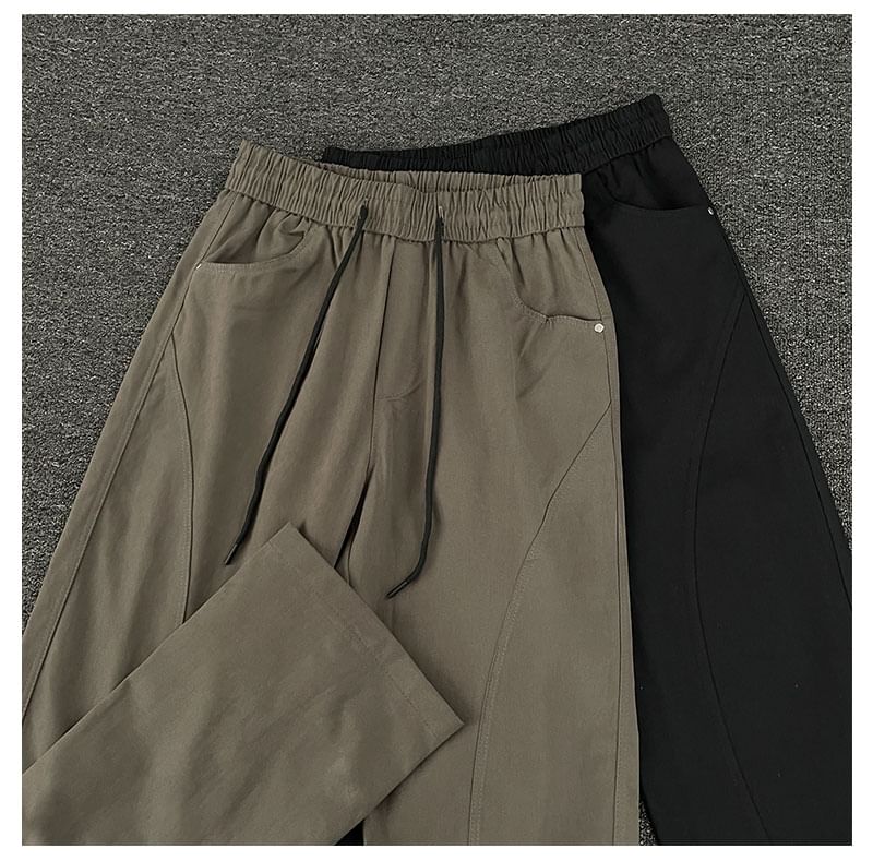 Mimiyox - Hoge taille effen wijde joggingbroek