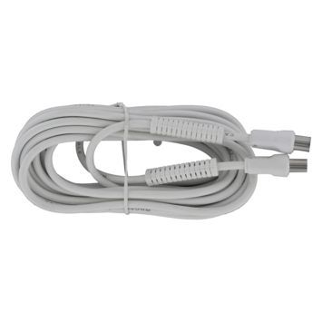 Q-Link coax kabel 3CV2 HF 5 meter stekker recht wit