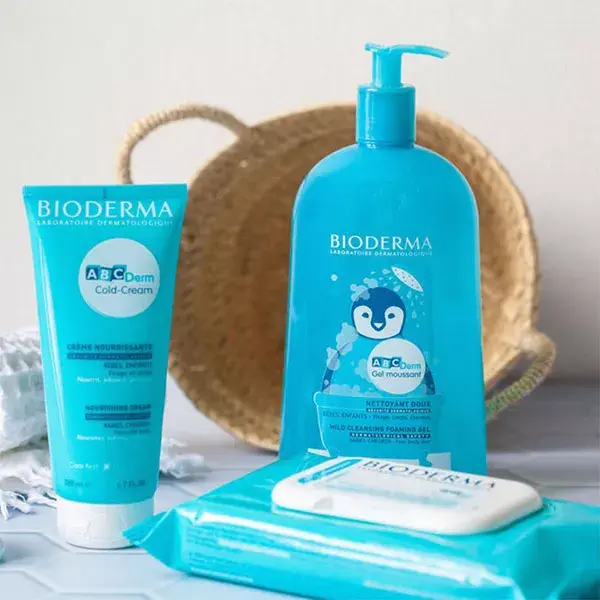 Bioderma ABCDerm Gel de Limpeza Suave Espumante para Bebês e Crianças 1L