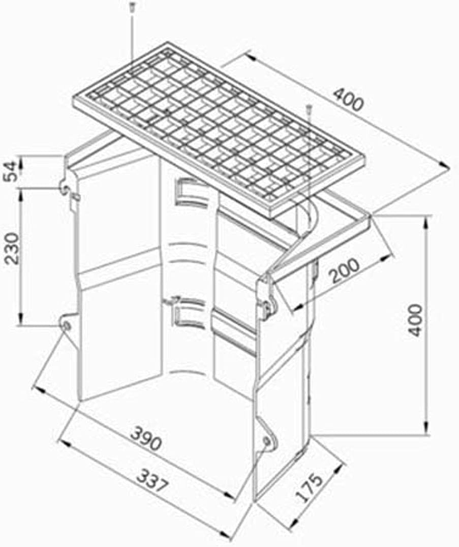 ACO Lüftungsschacht 40x40 ohne Boden Kellerschacht mit Streckmetallrost Lüftung Keller