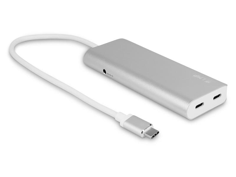 LMP USB-Hub USB Type-C – USB-A 3.0, USB -C Grau USB-Hub mit 3x USB-C und 4x USB-A Eingängen