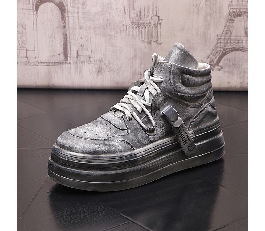 Mr Ozera - Platform veterschoenen met hoge top