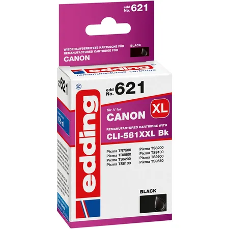edding Canon Tintenpatronen ersetzt Canon CLI-581XXLBK foto-schwarz