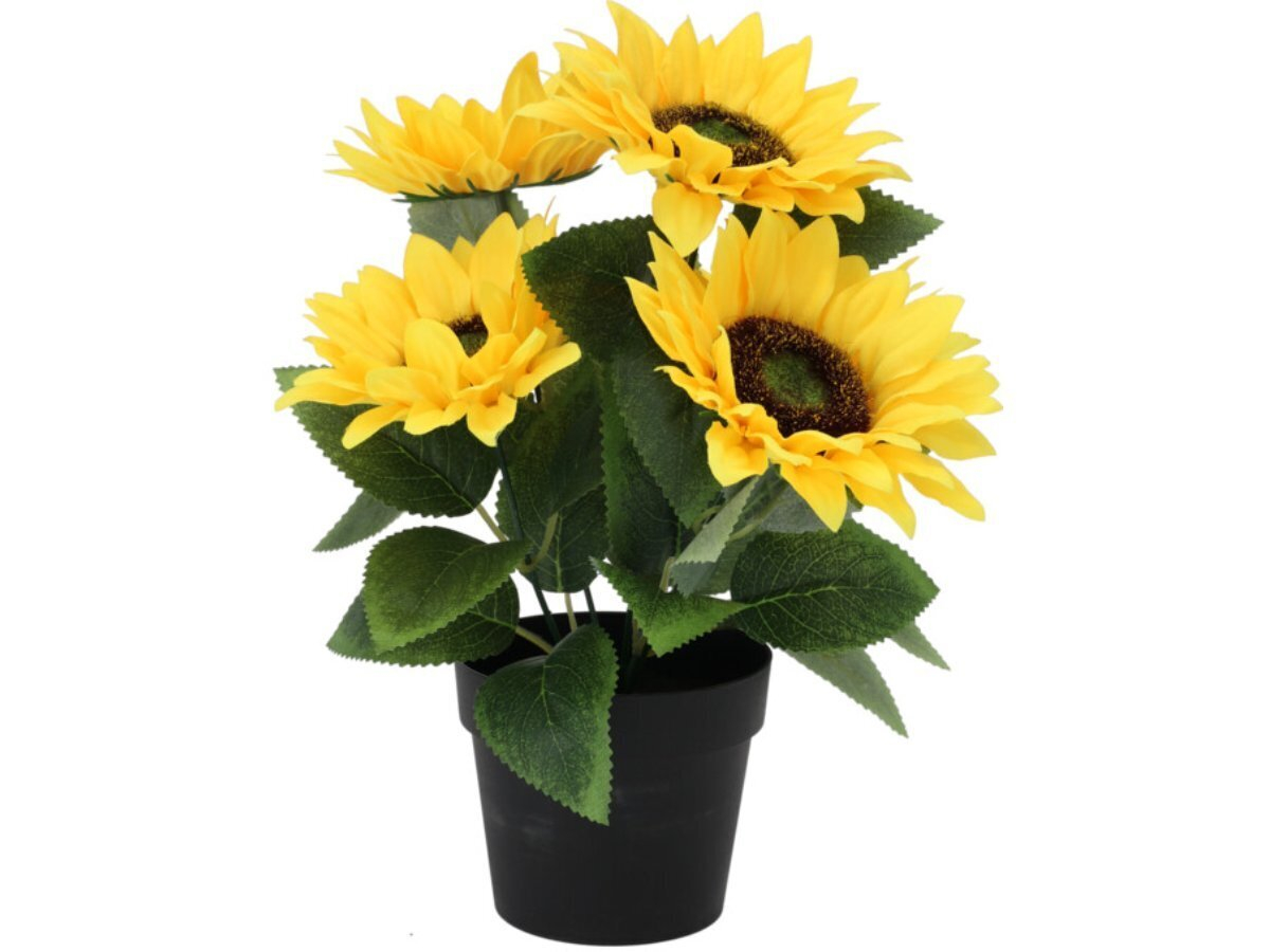 Zonnebloem in pot 28 cm kunstplant