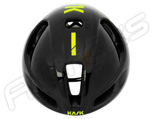 Casque Aero Kask Utopia Noir Jaune Fluo
