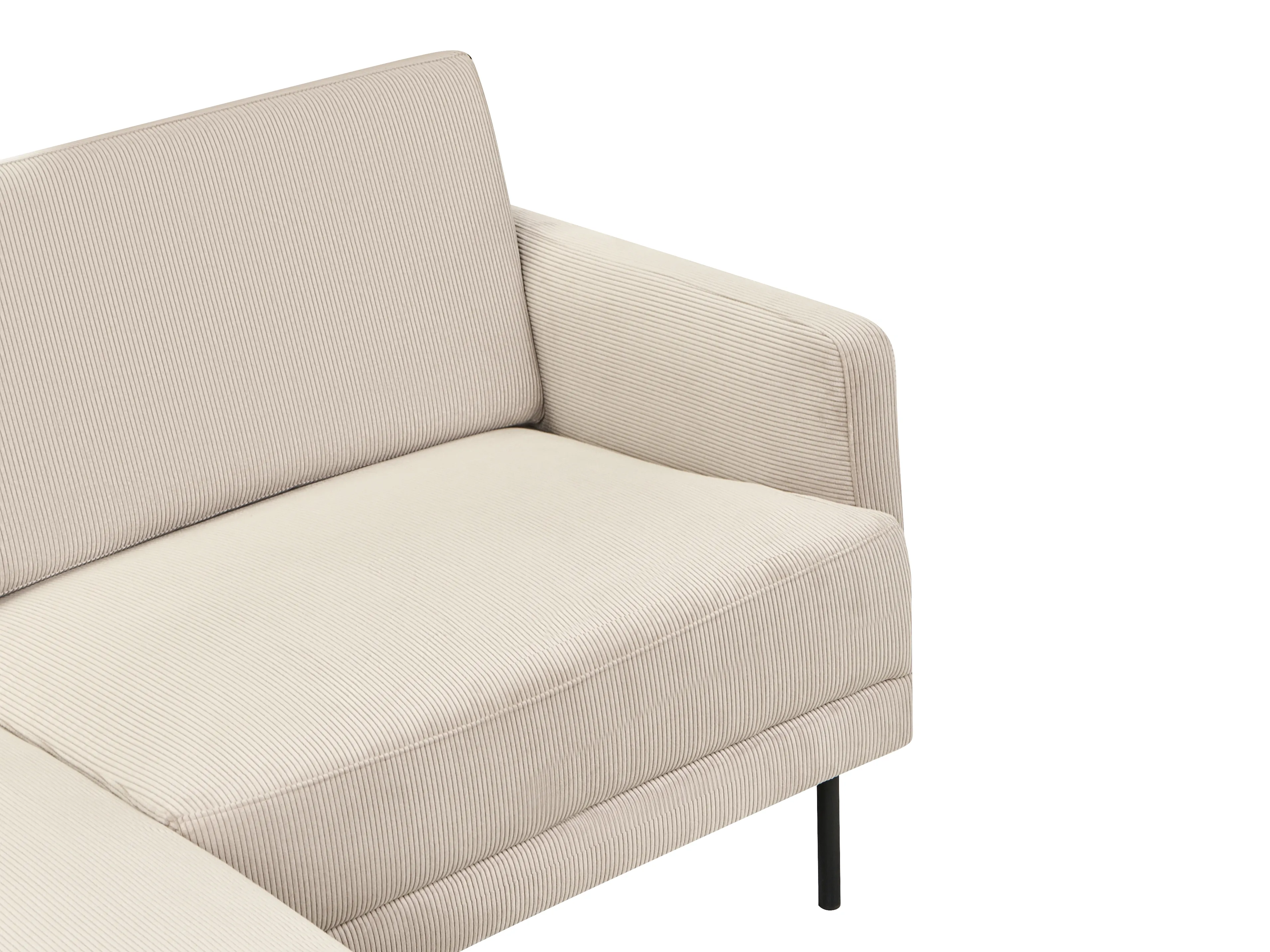 Hoekbank 2-zits BREDA Corduroy Beige rechtszijdig
