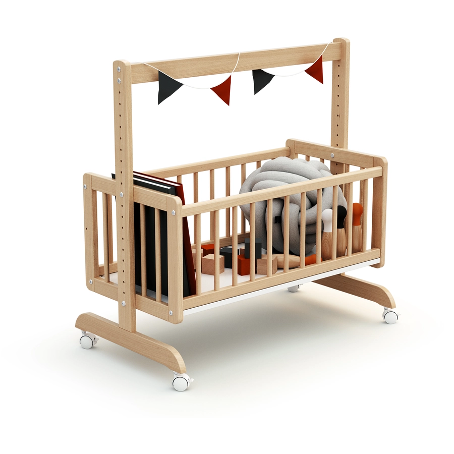 AT4  Multifunktionswiege Cododo ESSENTIAL Buche lackiert 40 x 80 cm
