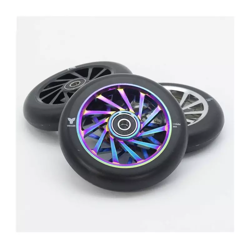 Paire de roues trottinette TRIGGER Star 88A 110 x 24 mm
