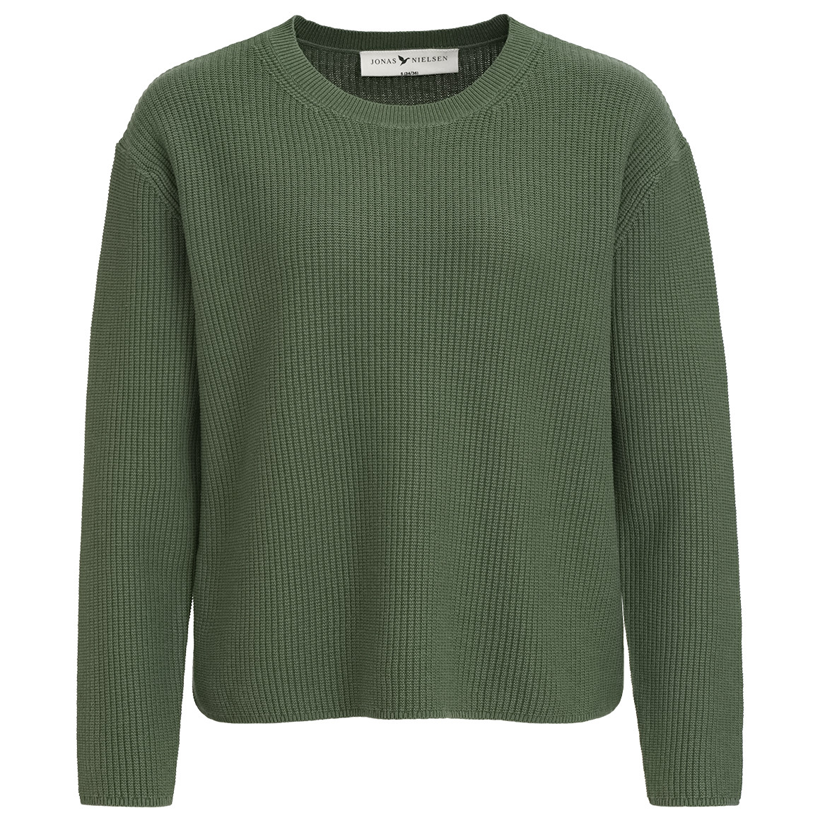 Jonas Nielsen Damen Pullover mit Rippstruktur dunkelgrün